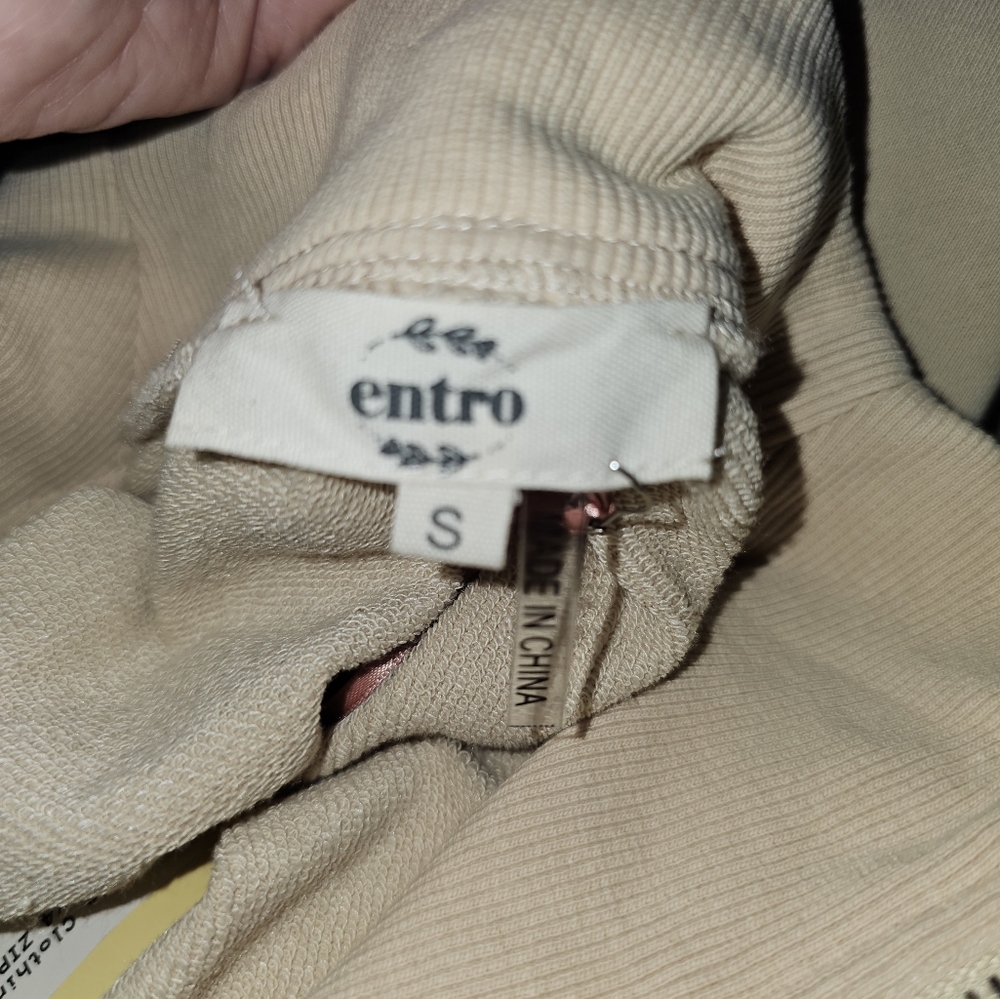 Entro, Women's Size Small Sleeveless Beige Zip-Up Dress, NWT - Picture 11 of 11